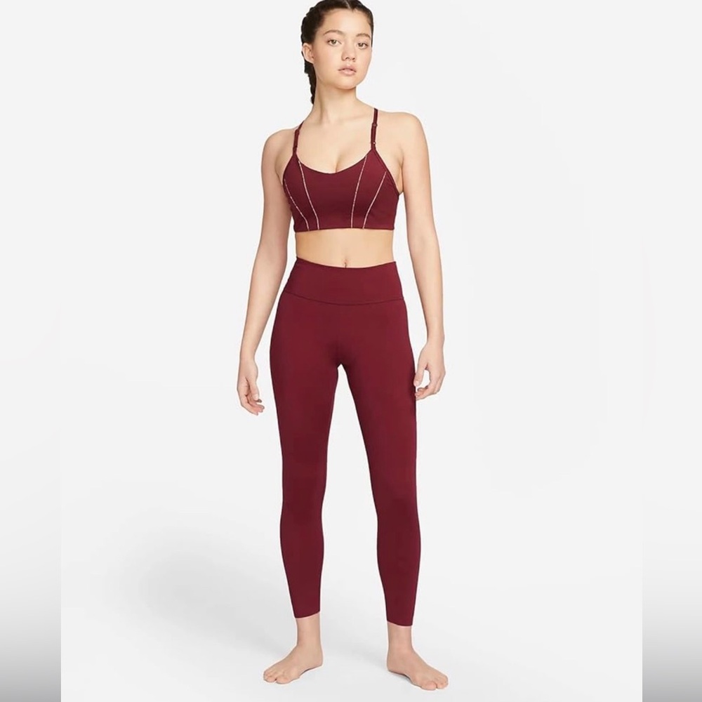 Nike Burgundy Women's High-Waist Leggings